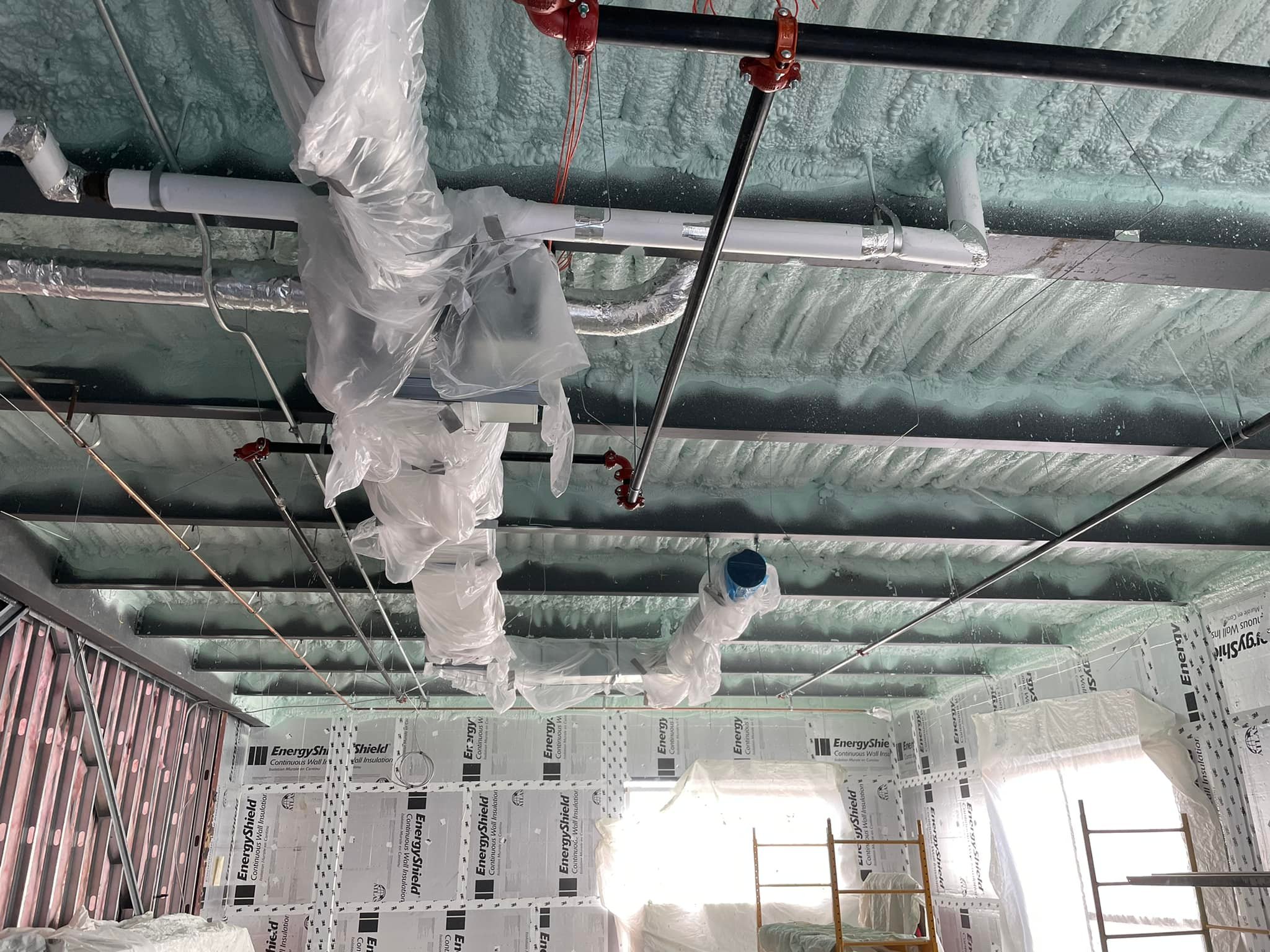 Isolation extérieure avec panneaux isolants rigides sur une maison  à Dolbeau-Mistassini