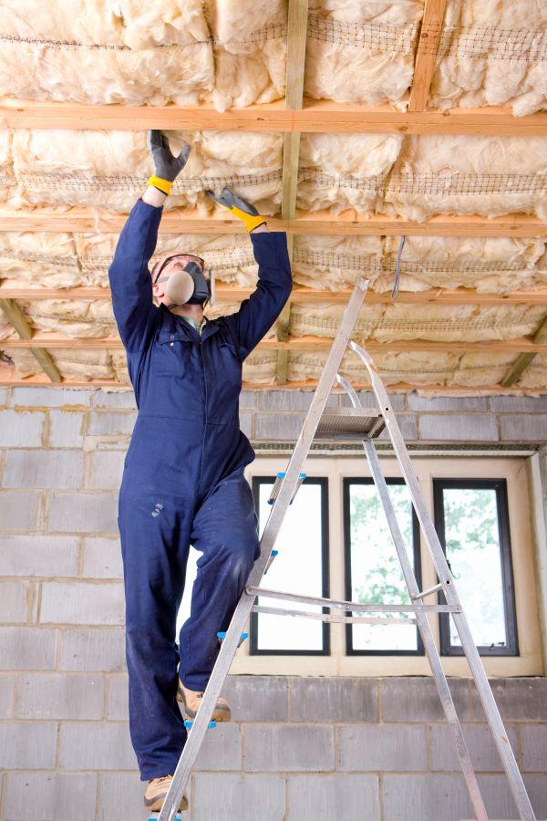 Isolation extérieure avec panneaux isolants rigides sur une maison  à Saint-Lambert